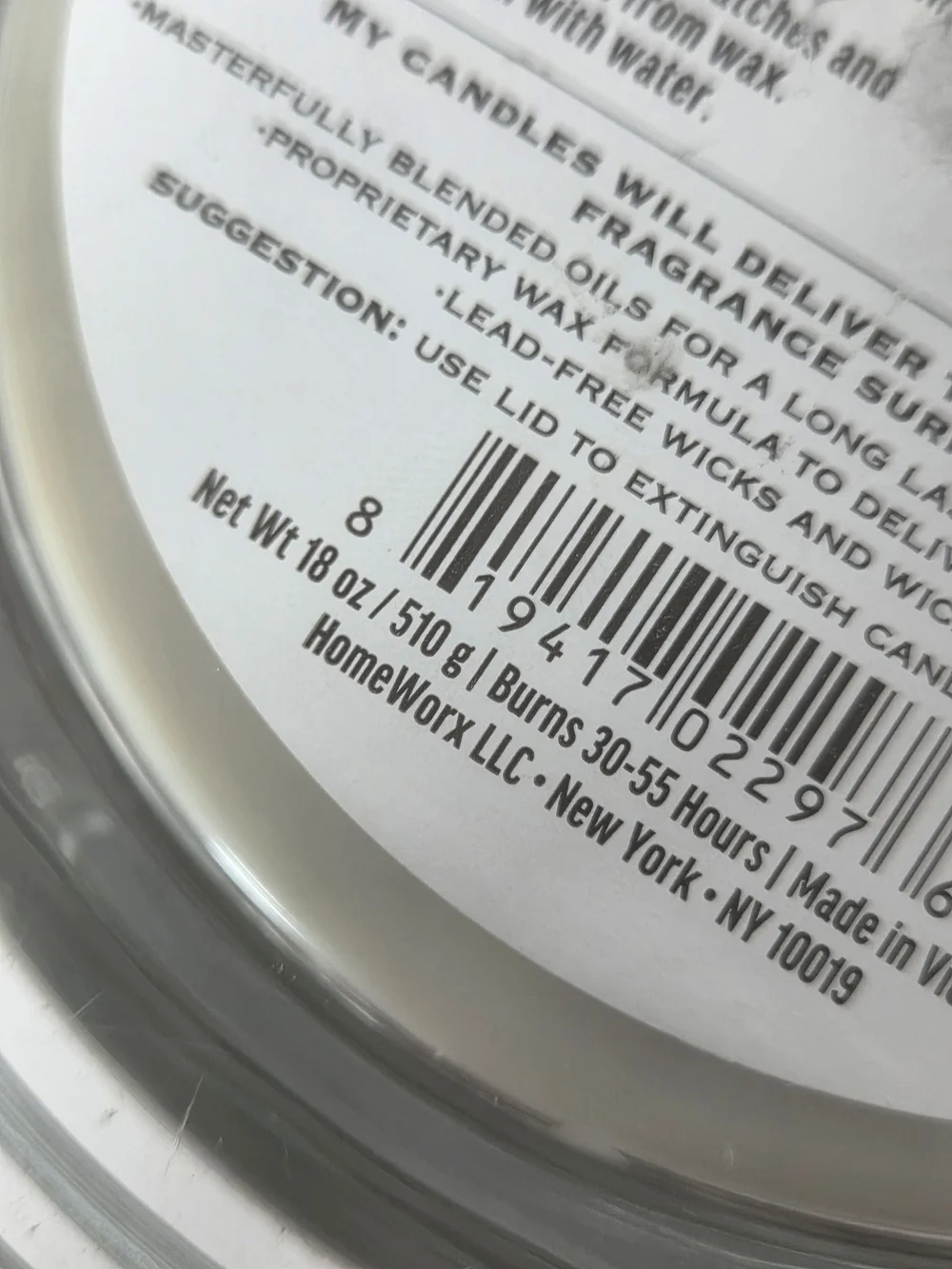 homeworx by slatkin co Frozen balsam 4 wick scented candle white jar